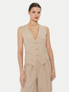 ViCOLO Kamizelka TB1569 Beżowy Regular Fit. Brązowe kamizelki ViCOLO, s, bez wzorów, z wiskozy, bez kołnierzyka, bez ramiączek, bez kaptura. Za 319,99 zł.