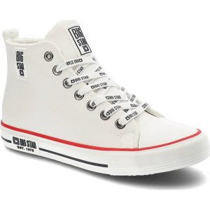 Białe Trampki Big Star Damskie Ocieplane Buty. Białe trampki Big Star, bez wzorów, z futra, bez zapięcia. Za 119,00 zł.