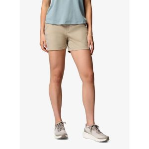 Spodenki turystyczne damskie Columbia Leslie Falls Short II. Brązowe szorty Columbia, bez wzorów, sportowe. Za 251,99 zł.