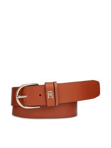 Tommy Hilfiger Pasek Damski Th Timeless 3.5 AW0AW15387 Brązowy. Brązowe paski TOMMY HILFIGER, bez wzorów, ze skóry. Za 289,99 zł.