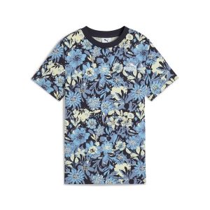 Młodzieżowa koszulka Essentials Nature 2.0 PUMA Cool Blue. Niebieskia bluzki Puma, m, bez wzorów, eleganckie, bez kołnierzyka, bez ramiączek. Za 109,00 zł.
