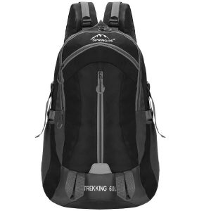 Plecak trekkingowy 60 L Springos z osłoną przeciwdeszczową. Czarne plecaki SPRINGOS. Za 79,99 zł.