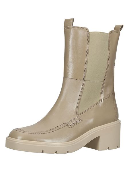 Gabor Skórzane sztyblety w kolorze beżowym rozmiar: 41. Brązowe botki Gabor, bez wzorów, bez zapięcia. Za 338,45 zł.