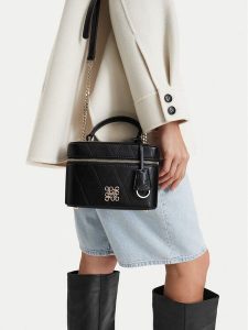 Nine West Torebka CEO- LUXE MOMENT-LDA9382 Czarny. Czarne kuferki Nine West, bez wzorów, ze skóry, bez dodatków. Za 279,99 zł.