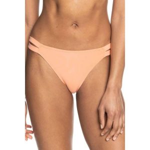 Dół stroju kąpielowego damskiego Roxy Beach Classics. Brązowe bikini Roxy, bez wzorów, z materiału. Za 127,60 zł.