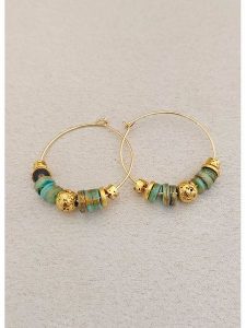 La Asena Pozłacane kolczyki-kreole rozmiar: onesize. Żółte kolczyki La Asena, pozłacane. Za 34,99 zł.