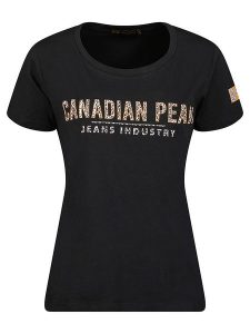 Canadian Peak Koszulka "Jolileak" w kolorze czarnym rozmiar: S. Czarne bluzki Canadian Peak, s, bez wzorów, z bawełny, bez kołnierzyka, bez ramiączek. Za 65,85 zł.