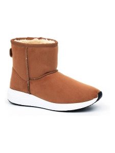 ISLAND BOOT Skórzane botki zimowe "Spotty" w kolorze jasnobrązowym rozmiar: 36. Brązowe botki Island Boot, na zimę, bez wzorów, z materiału, bez obcasa, bez zapięcia. Za 165,99 zł.