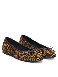 Tommy Hilfiger Baleriny Th Charm Cheetah Ballerina FW0FW09682 Brązowy. Brązowe balerinki TOMMY HILFIGER, bez wzorów, ze skóry, bez obcasa, bez zapięcia. Za 449,99 zł.