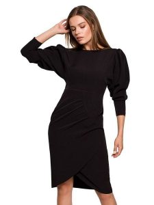 Stylove Sukienka w kolorze czarnym rozmiar: S. Czarne sukienki Stylove, s, bez wzorów, bez kołnierzyka, bez ramiączek, midi. Za 157,99 zł.