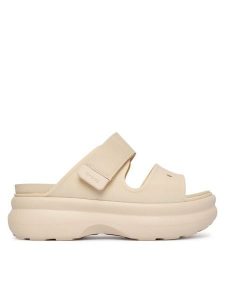 Crocs Klapki Soho Two Strap Sandal 212861 Beżowy. Brązowe klapki Crocs, bez wzorów, z tworzywa sztucznego, bez obcasa. Za 249,99 zł.