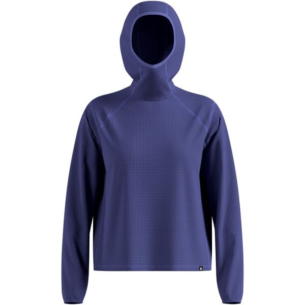 Bluza z kapturem Odlo Mid layer hoody CUBIC. Niebieskie bluzy ODLO, bez wzorów, z kapturem. Za 319,99 zł.
