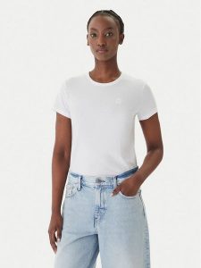 BOSS T-Shirt Eventsa10 50557843 Biały Slim Fit. Białe t-shirty Boss, l, bez wzorów, z bawełny, bez kołnierzyka, bez ramiączek. Za 244,99 zł.