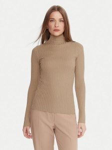 Liu Jo Sweter MF5389 MS46J Beżowy Slim Fit. Brązowe swetry klasyczne Liu Jo, xl, z wiskozy, bez kołnierzyka. Za 539,99 zł.
