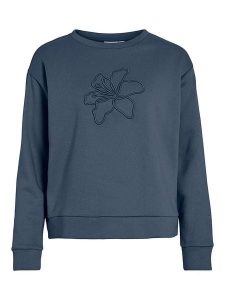 Vila Bluza "Vifrieda" w kolorze granatowym rozmiar: XS. Niebieskie bluzy Vila, xs, bez wzorów, bez kaptura. Za 66,00 zł.