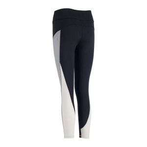 Legginsy fitness damskie Domyos. Czarne legginsy DOMYOS, bez wzorów, z materiału, z podwyższonym stanem, długie. Za 79,99 zł.
