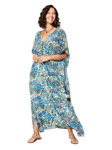 Ipanima Sukienka w kolorze niebiesko-zielonym rozmiar: 34-40. Niebieskie sukienki Ipanima, na co dzień, bez wzorów, bez kołnierzyka, bez ramiączek, maxi, proste. Za 78,99 zł.