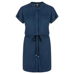 Damska sukienka pętelkowa Nella niebieska. Niebieskie sukienki ZSPORT, na lato, s, bez wzorów, sportowe, bez kołnierzyka, bez ramiączek, sportowe. Za 196,99 zł.