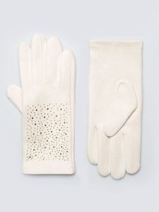 BIG STAR Rękawiczki w kolorze kremowym rozmiar: L/XL. Brązowe rękawiczki Big Star, bez wzorów, z materiału. Za 49,99 zł.