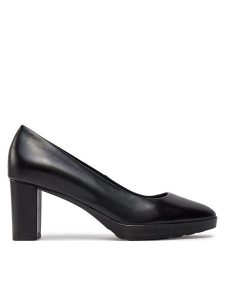Geox Czółenka D Walk Pleasure 60 D35TED 000Y3 C9999 Czarny. Czarne czółenka Geox, bez wzorów, ze skóry, bez obcasa, bez zapięcia. Za 409,99 zł.