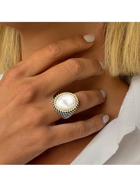 DI GIORGIO Srebrny pierścionek z masą perłową rozmiar: 60. Brązowe pierścionki DI GIORGIO, z perłą, srebrne. Za 305,29 zł.