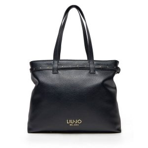 Torebka Liu Jo. Czarne torebki klasyczne Liu Jo, bez wzorów, bez dodatków. Za 399,99 zł.