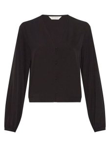 MOSS COPENHAGEN Bluzka "Tabina Nichelle" w kolorze czarnym rozmiar: S. Czarne bluzki Moss Copenhagen, s, bez wzorów, bez kołnierzyka, bez ramiączek. Za 165,99 zł.