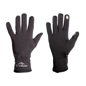 Rękawice turystyczne unisex Fjord Nansen Grip Smart. Czarne rękawiczki Fjord Nansen, bez wzorów, z polaru. Za 99,99 zł.