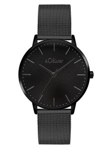 S.Oliver Zegarek kwarcowy w kolorze czarnym rozmiar: onesize. Czarne, analogowe zegarki s.Oliver. Za 173,99 zł.