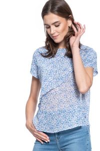 DAMSKA BLUZKA MUSTANG ELSA AOP BLOUSE 1009454 11755. Bluzki Mustang, s, bez wzorów, bez kołnierzyka, bez ramiączek. W wyprzedaży za 39,99 zł.