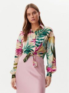 Guess Koszula W5GH0IWH9C2 Kolorowy Classic Fit. Koszule Guess, s, z aplikacjami, z syntetyku, bez kołnierzyka, bez ramiączek. Za 239,99 zł.