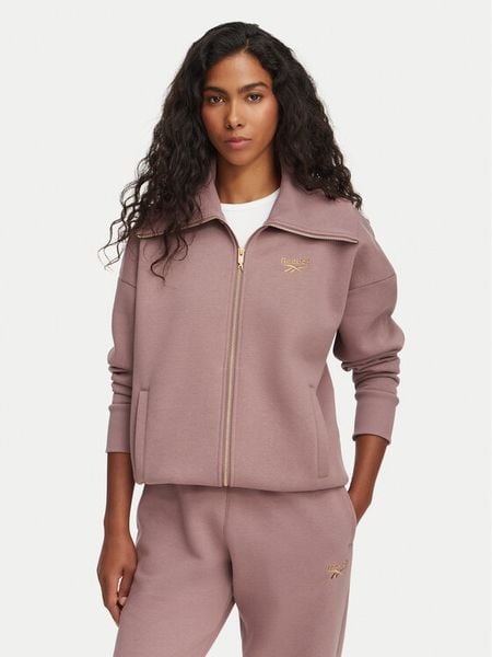 Reebok Bluza Eleonora RK25689CCW Brązowy Regular Fit. Brązowe bluzy Reebok, l, bez wzorów, z bawełny, bez kaptura. Za 279,99 zł.
