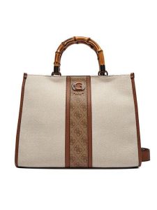Guess Torebka Kerima (Ag) HWAG93 37220 Écru. Torebki klasyczne Guess, z aplikacjami, z materiału, bez dodatków. Za 489,99 zł.