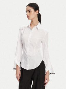 Imperial Koszula CMQ7JDK Biały Regular Fit. Białe koszule Imperial, m, bez wzorów, z bawełny, bez kołnierzyka, bez ramiączek. Za 229,99 zł.