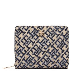 Portfel Tommy Hilfiger. Niebieskie portfele TOMMY HILFIGER, bez wzorów. Za 269,99 zł.