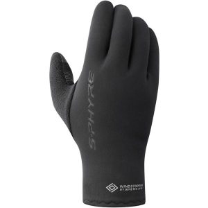 Rękawiczki kolarskie S-PHYRE THERMAL Gloves. Czarne rękawiczki Shimano, bez wzorów, z gore-texu. Za 349,90 zł.
