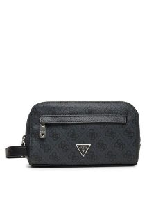 Guess Kosmetyczka PMMILO P5461 Szary. Szare torebki klasyczne Guess, z aplikacjami, ze skóry, bez dodatków. Za 229,99 zł.