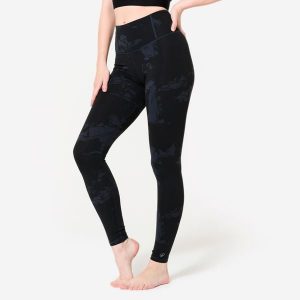 Legginsy do tańca nowoczesnego damskie Starever wysoki stan. Legginsy STAREVER, bez wzorów, z elastanu, z podwyższonym stanem. Za 109,99 zł.