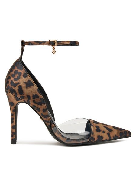 DeeZee Szpilki PX096 01 Beżowy. Brązowe szpilki DeeZee, bez wzorów, z materiału, bez obcasa. Za 111,99 zł.