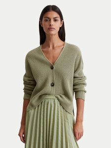 Marc O'Polo Kardigan 506 6059 61069 Zielony Relaxed Fit. Zielone kardigany Marc O'Polo, z bawełny. Za 519,99 zł.