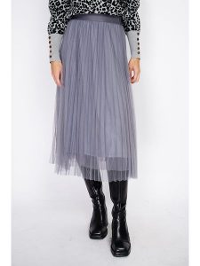 ASSUILI Spódnica w kolorze szarym rozmiar: 40. Szare spódnice Assuili, bez wzorów, z tiulu, klasyczne, midi. Za 152,99 zł.