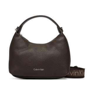 Torebka Calvin Klein. Brązowe torebki klasyczne Calvin Klein, bez wzorów, bez dodatków. Za 369,99 zł.
