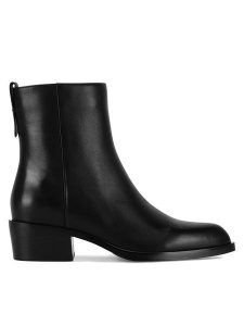 Gino Rossi Botki GLC5642-6 Czarny. Czarne botki Gino Rossi, bez wzorów, ze skóry, bez obcasa, na słupku, bez zapięcia. Za 439,99 zł.