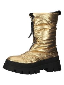 Steve Madden Botki zimowe w kolorze złotym rozmiar: 39. Żółte botki Steve Madden, na zimę, bez wzorów, bez obcasa, bez zapięcia. Za 310,29 zł.
