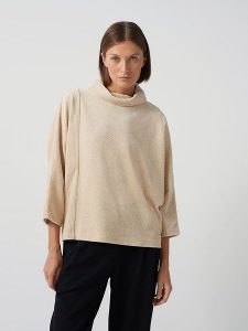 Someday Sweter "Udina" w kolorze beżowym rozmiar: S. Brązowe swetry oversize someday., s, bez wzorów, ze splotem, bez ramiączek. Za 131,74 zł.
