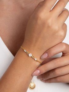 Lodie Silver Srebrna bransoletka z elementami ozdobnymi rozmiar: onesize. Szare bransoletki Lodie Silver, z cyrkonią, srebrne. Za 86,99 zł.