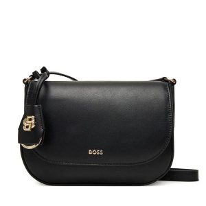 Torebka BOSS. Czarne torebki klasyczne Boss, bez wzorów, bez dodatków. Za 629,99 zł.