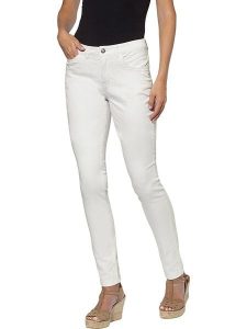 Heine Dżinsy - Slim fit - w kolorze białym rozmiar: 46. Białe jeansy Heine, bez wzorów, z podwyższonym stanem. Za 74,63 zł.