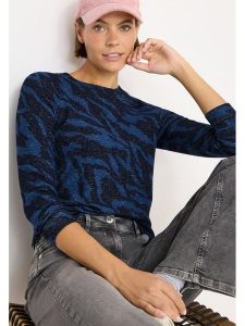 Cecil Koszulka w kolorze granatowym rozmiar: M. Niebieskie bluzki Cecil, m, bez wzorów, bez kołnierzyka, bez ramiączek. Za 108,74 zł.