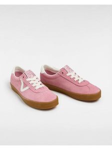 Vans Skórzane sneakersy w kolorze jasnoróżowym rozmiar: 42. Różowe trampki Vans, bez wzorów, bez zapięcia. Za 180,06 zł.